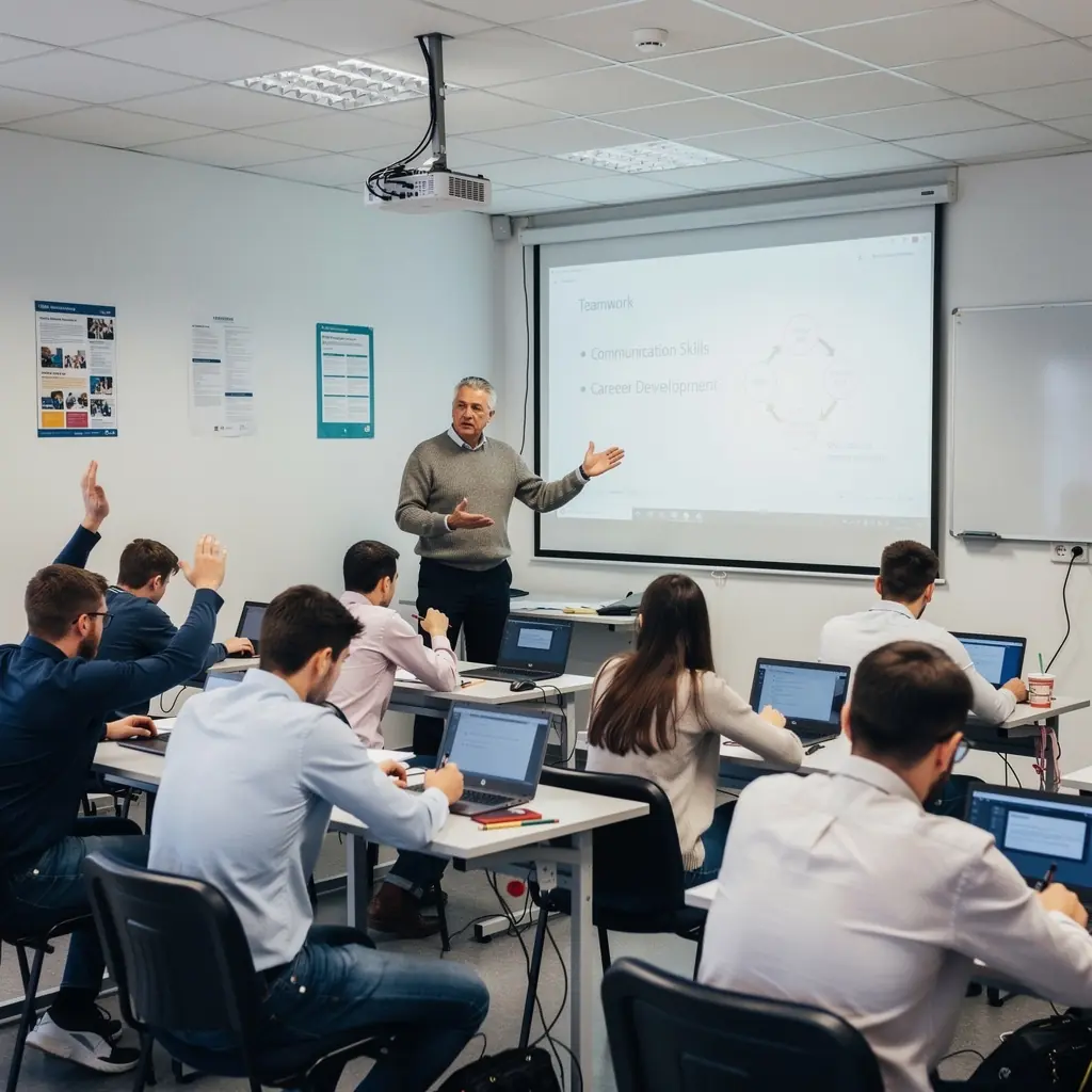 Egy csoport, amely közösen dolgozik egy projekten, ösztönözve a kreatív ötleteket.