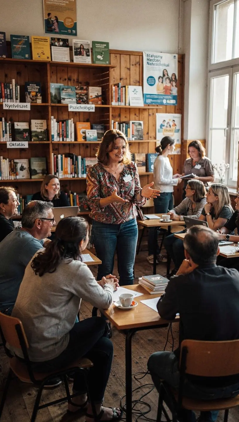 Egy csoport, amely közösen dolgozik egy projekten, ösztönözve a kreatív ötleteket.