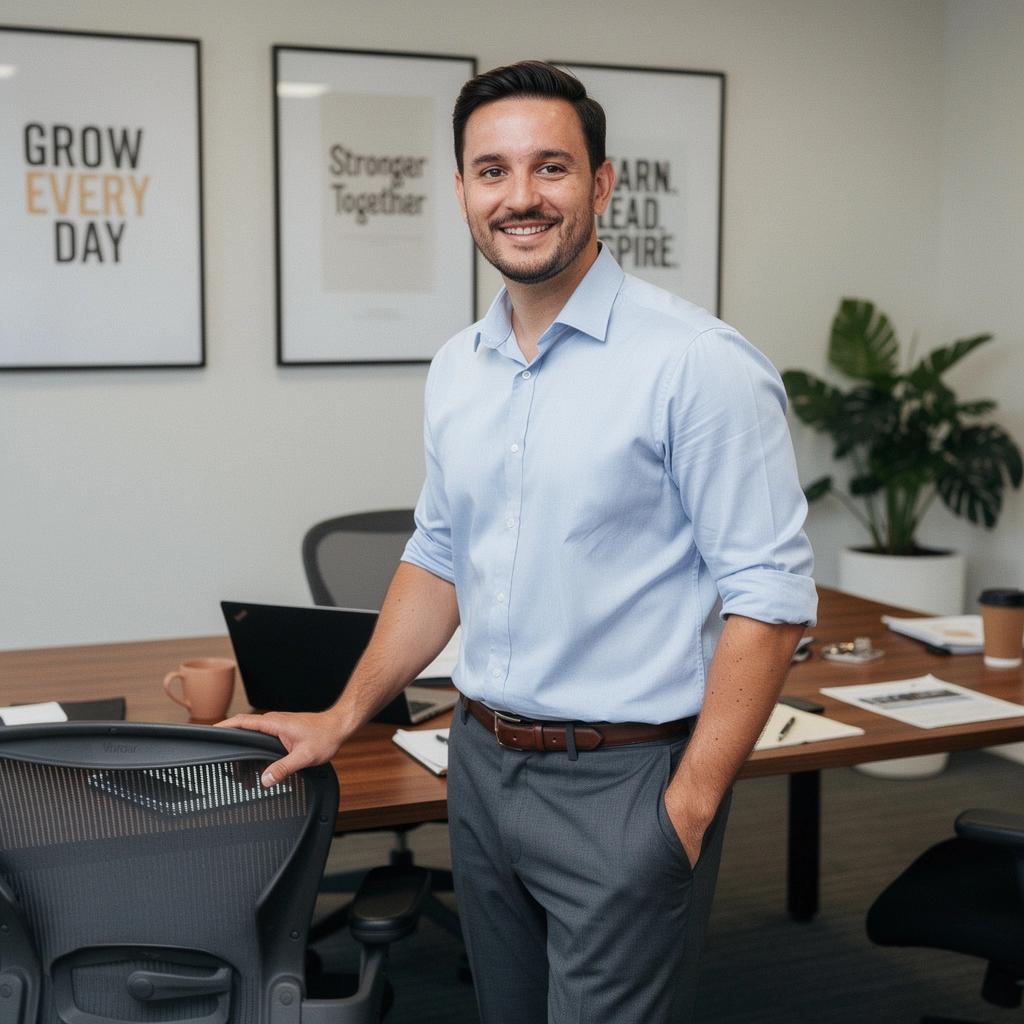 Egy mentor és mentee közötti beszélgetés, amely a szakmai fejlődésre fókuszál.